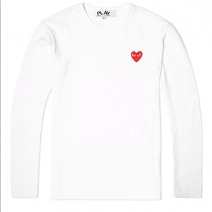 CDG COMME DE GAROÇN PLAY - Red heart long sleeve